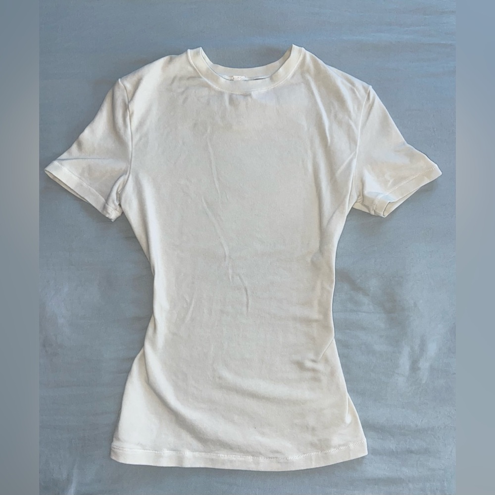 Skims Cotten Jersey T-shirt | Bone-Bone